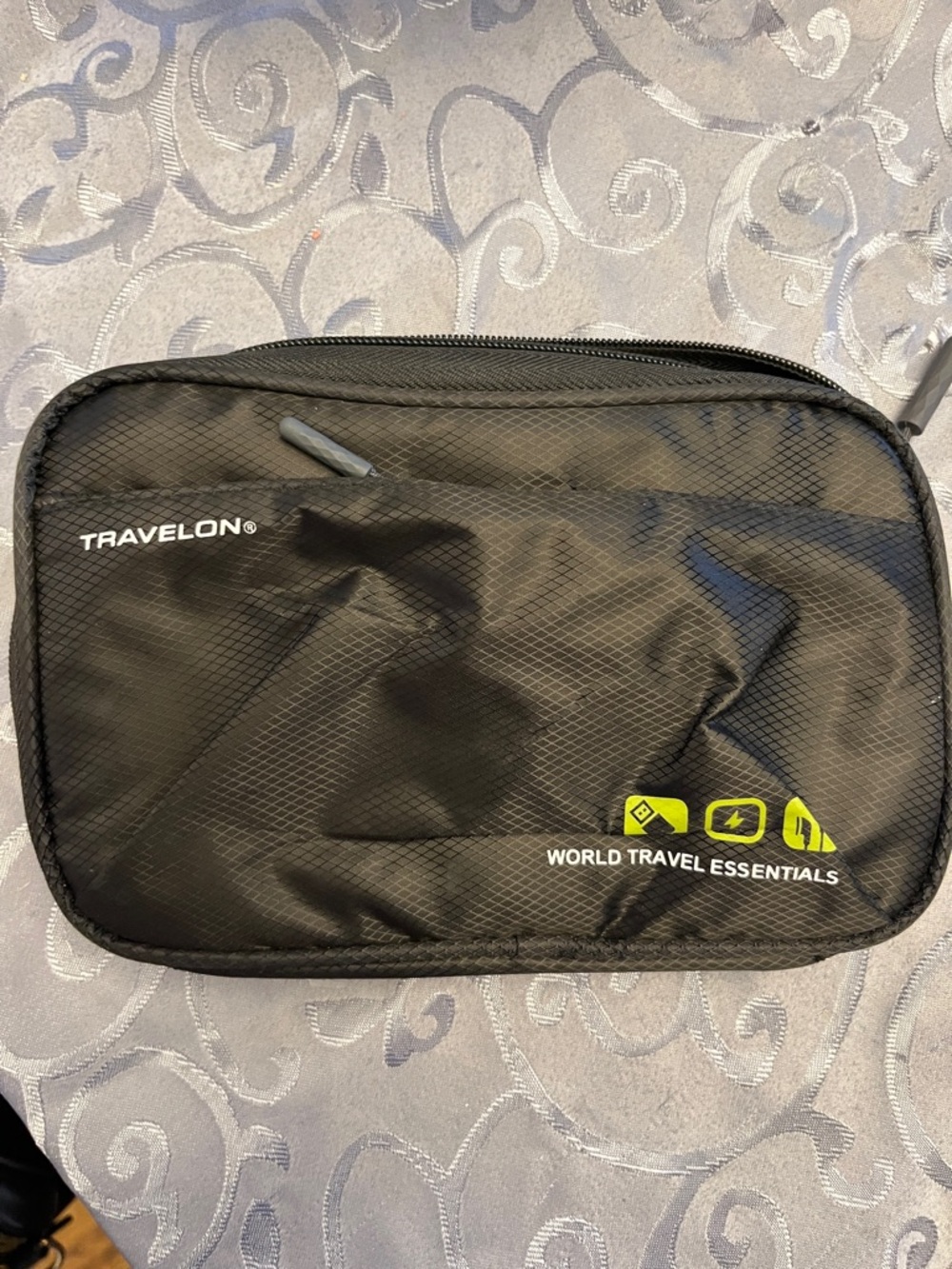 Travelon Black and Neon Green Toiletry Travel Organizer